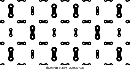 Bike Chain Icon Seamless Pattern, Roller Chain Icon, Bicycle Chain Icon Vector Art Illustration
