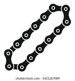 Bike chain icon. Simple illustration of bike chain vector icon for web design isolated on white background