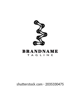 bike chain logo icon design template modern vector illustration