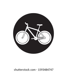 bike in circle icon symbol isolated on white background