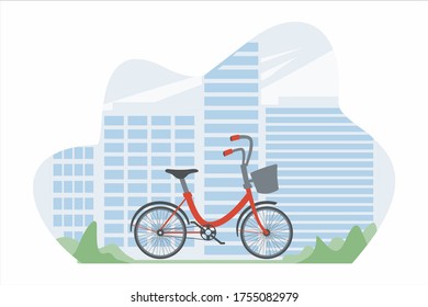 BIKE CLASSIC, vintage, classic bike vintage, Vintage color elements.
Vector set of bicycles in flat style. Guide of bike types. Poster bike, landscape vintage ilustration