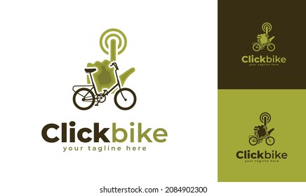 Bike click logo design. vector