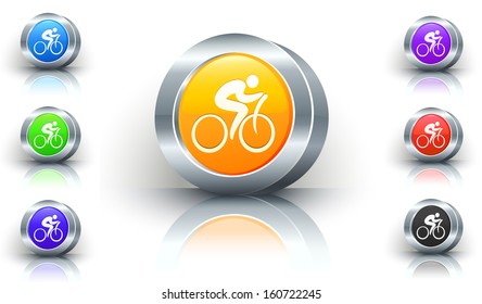 Conjunto de botones de color de la bicicleta