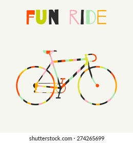 Bike in colorful stripes
