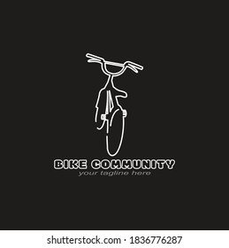 bike community logo with black background
