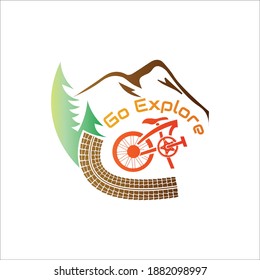 Bike community logo. Hobby Bike logo on white background