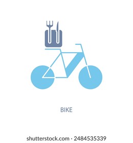 bike concept line icon. Simple element illustration. bike concept outline symbol design.