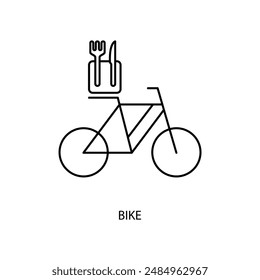 bike concept line icon. Simple element illustration. bike concept outline symbol design.