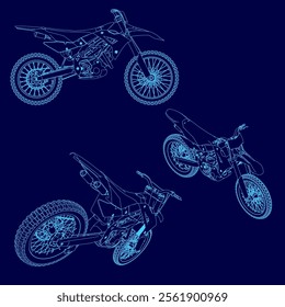 bike contour ,bike outline set images , Vector illustration