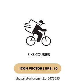 bike courier icons  symbol vector elements for infographic web
