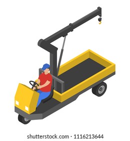Bike crane icon. Isometric of bike crane vector icon for web design isolated on white background