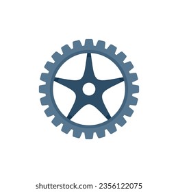 Bike crank arm icon flat vector. Mechanic fix. Service shop isolated