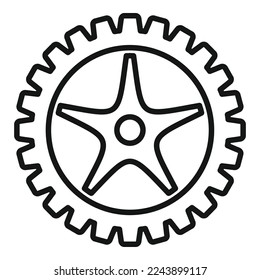 Bike crank arm icon outline vector. Mechanic fix. Service shop