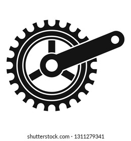 Bike crank icon. Simple illustration of bike crank vector icon for web design isolated on white background