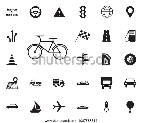 Bike, cycle icon.
Transport vector icon
set