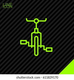 bike cycle line vector icon