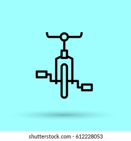 bike cycle line vector icon