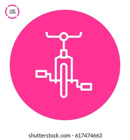 bike cycle line vector icon