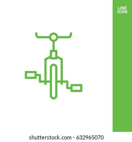 bike cycle line vector icon