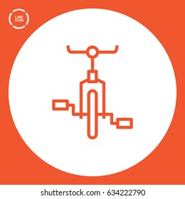 bike cycle line vector icon