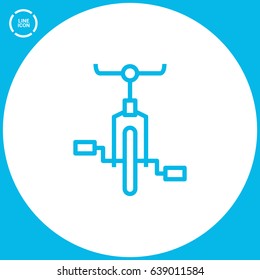 bike cycle line vector icon