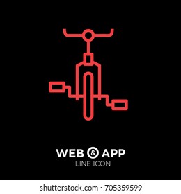 bike cycle line vector icon