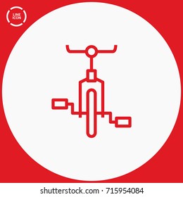 bike cycle line vector icon