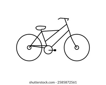 bike cycle outline vector icon bicycle line silhouette isolated
