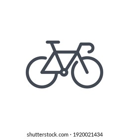 Bike and Cycling line icon. Bicycle vector outline sign.