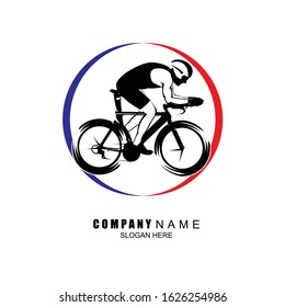 BIKE CYCLING logo, silhouette for poster, illustrations vector 