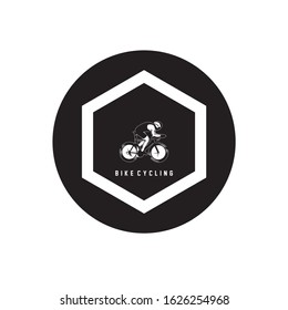 BIKE CYCLING logo, silhoutte for poster,illustrations vector