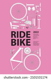 Bike Cycling Poster Vector Illustration