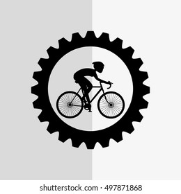 bike and cycling related icons image 