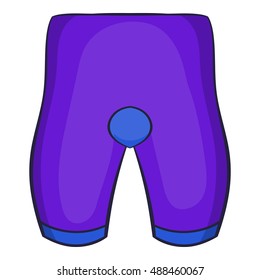 Bike cycling shorts icon in cartoon style isolated on white background vector illustration