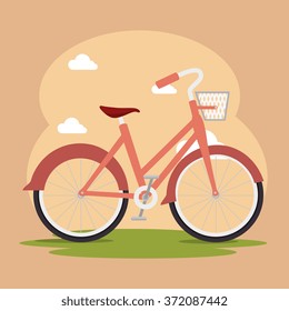 Bike and cyclism graphic design