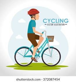 Bike and cyclism graphic design