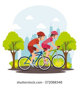 Bike and cyclism graphic design