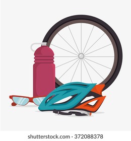 Bike and cyclism graphic design