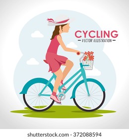 Bike and cyclism graphic design