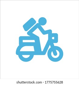 bike delivery icon flat vector logo design trendy illustration signage symbol graphic simple