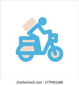 bike delivery icon flat vector logo design trendy illustration signage symbol graphic simple