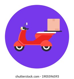 
Bike delivery icon in modern vector design