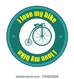Bike design over beige background, vector illustration