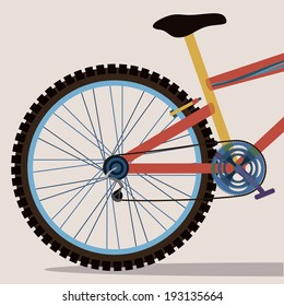 Bike design over beige background, vector illustration