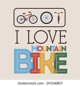 Bike design over beige background, vector illustration
