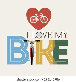 Bike design over beige background, vector illustration
