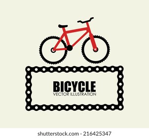 Bike design over beige background, vector illustration