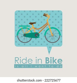 Bike design over beige background, vector illustration 