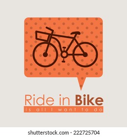 Bike design over beige background, vector illustration 