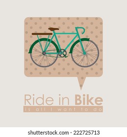 Bike design over beige background, vector illustration 